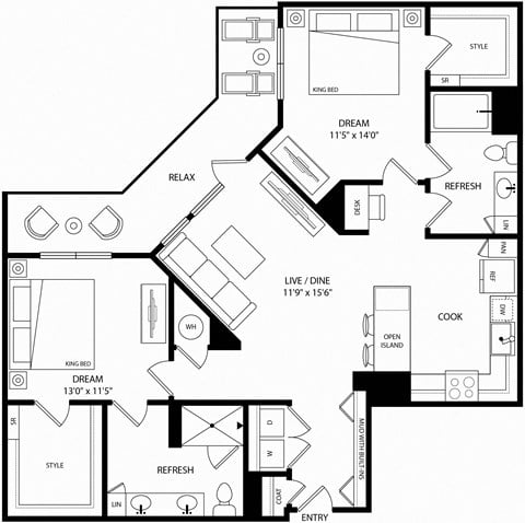 a blueprint of a floor plan of a house