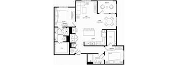 a blueprint of a floor plan of a house