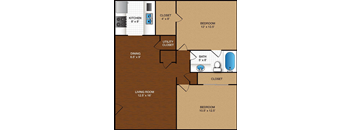 b1 Floorplan  at Bristol Pointe Apartments, Olathe, Kansas