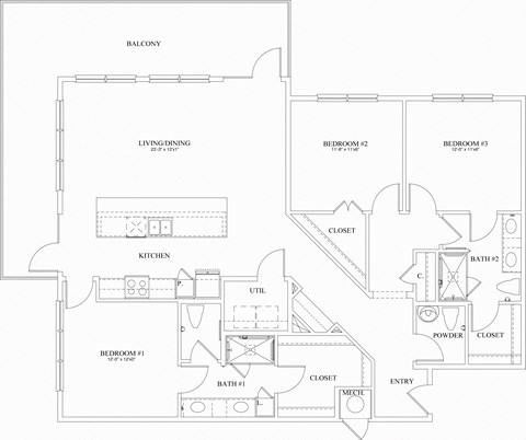 3 bedroom, 2.5 bathroom