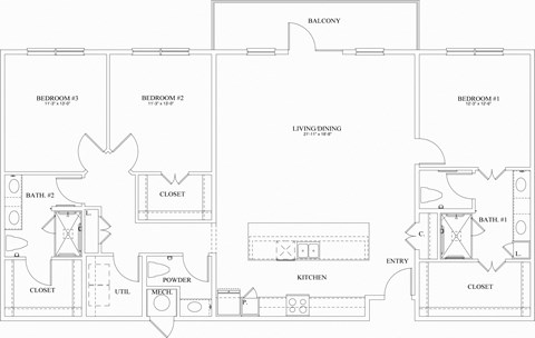 3 bedroom, 2.5 bathroom