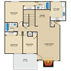 3 bedroom, 2 bathroom