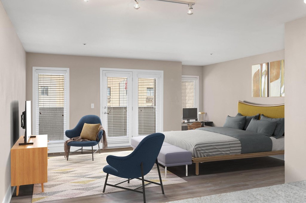 Comfortable Bedroom at Cambria Luxury Apartment Homes, Missouri, 64112