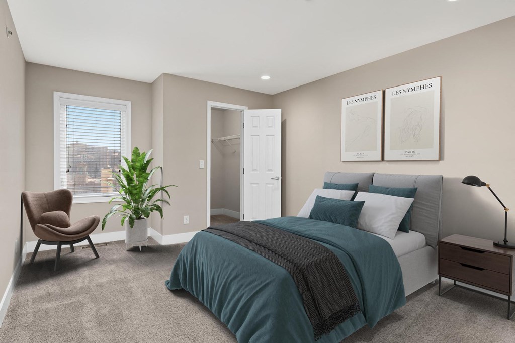 Bedroom at Cambria Luxury Apartment Homes, Kansas City, MO
