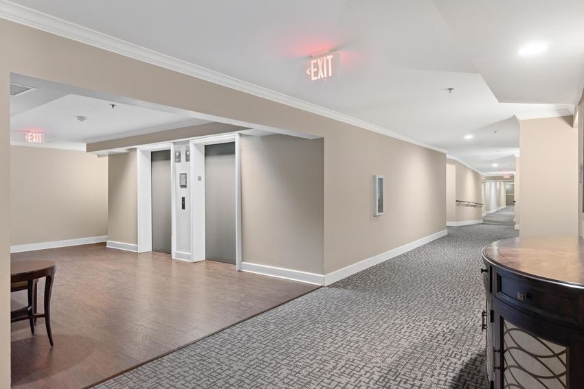 Elevator Access and Interior Hallways at Cambria Apartments, Kansas City, Missouri Elevator Access and Interior Hallways at Cambria Apartments, Kansas City, Missouri - Photo Gallery