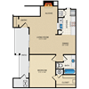 1 bedroom, 1 bathroom