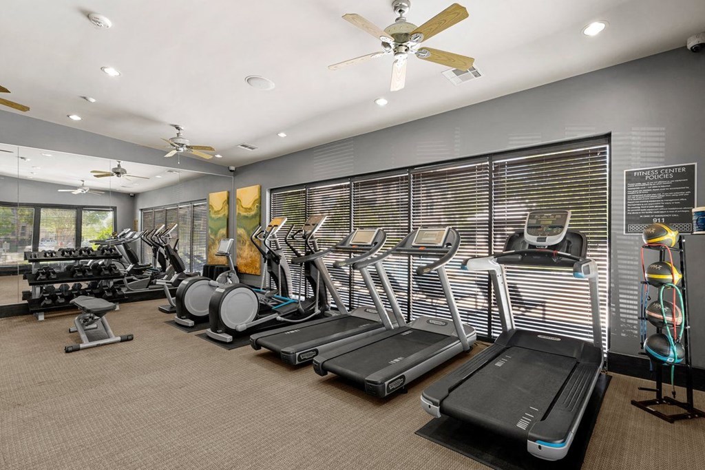 Equipped Gym at Ovation at Lewisville Apartment Homes, Texas