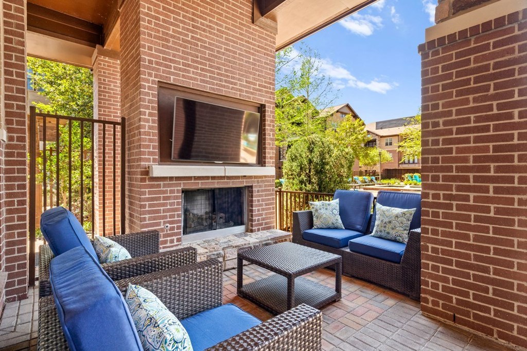 Fireplace Patio at Cypress at Lewisville Apartment Homes, Texas