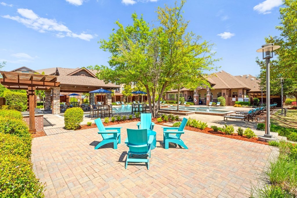 Outdoor Firepit Patio at Cypress at Lewisville Apartment Homes, Texas, 75067