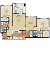 2 bedroom, 2 bathroom