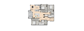 Essex Floorplan at The Residences at Bluhawk Apartments, Overland Park, 66085