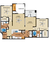 2 bedroom, 2 bathroom, sunroom