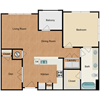1 bedroom, 1 bathroom