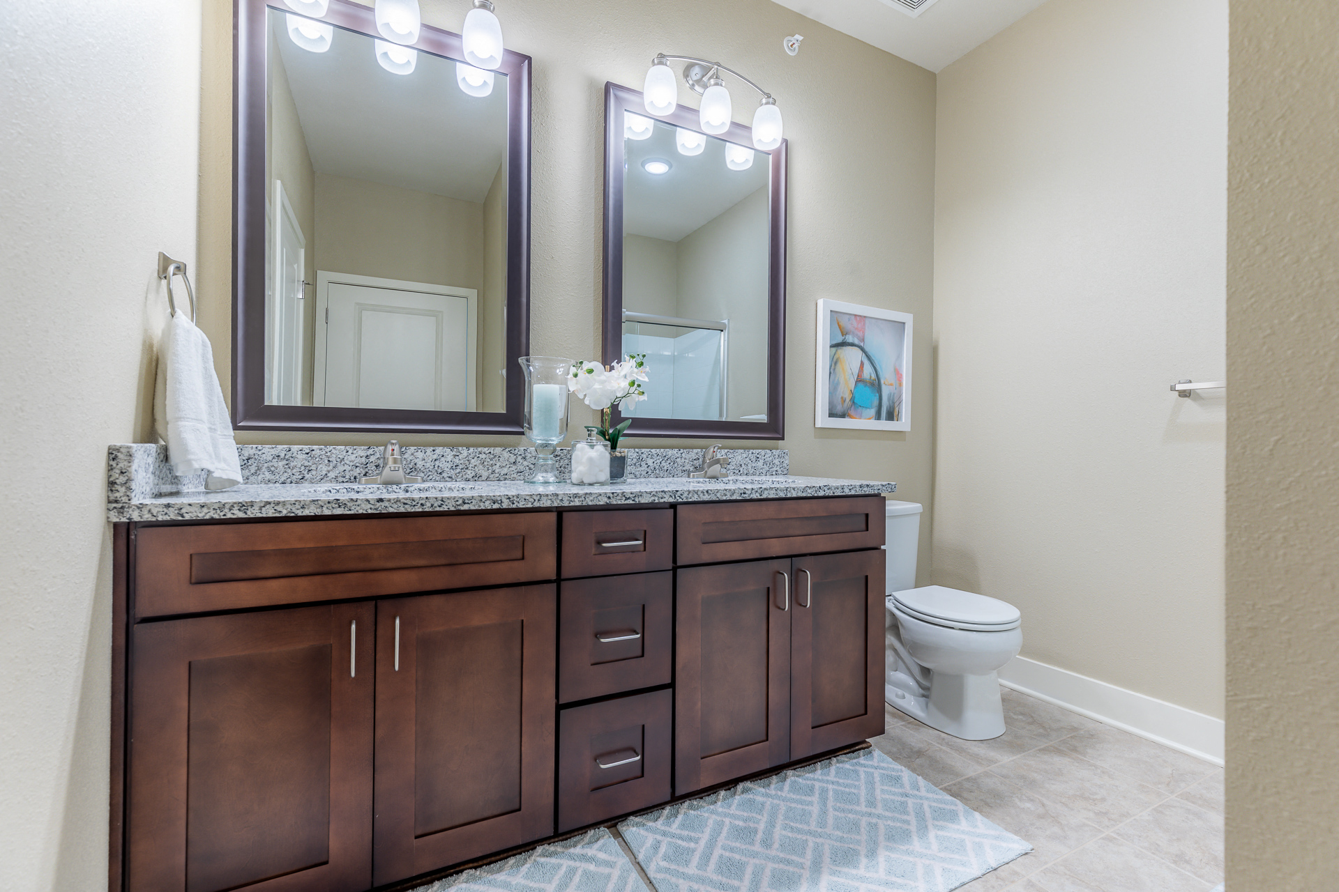 Wooden cabinetry at Prairie Creek Apartments & Townhomes, Kansas