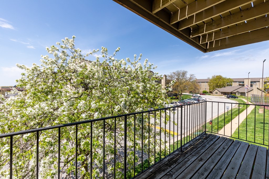 Balcony at Cloverset Valley Apartments, Kansas City, Missouri