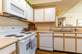 Kitchen cabinets and appliances at Crescent, Lenexa, KS, 66219