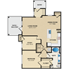1 bedroom, 1 bathroom, study