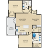 2 bedroom, 2 bathroom