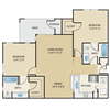 2 bedroom, 2 bathroom