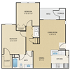 2 bedroom, 1 bathroom