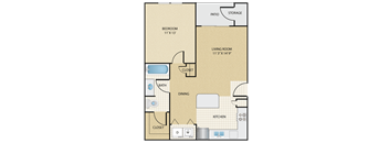 1 bedroom, 1 bathroom at Stonepost Lakeside Apartments , Olathe, Kansas, 66062
