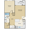 1 bedroom, 1 bathroom