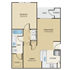 1 bedroom, 1 bathroom