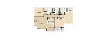 3 bedroom, 2 bathroom  at Stonebriar Woods Apartment Homes, Overland Park, KS, 66213