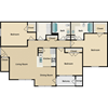 3 bedroom, 2 bathroom