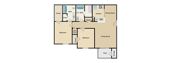 2 bedroom, 2 bathroom at Stonebriar Woods Apartments, Kansas, 66213