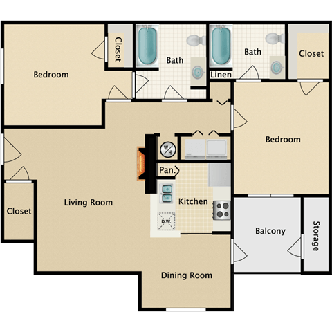 2 bedroom, 2 bathroom at Stonebriar Woods Apartments, Overland Park, 66213