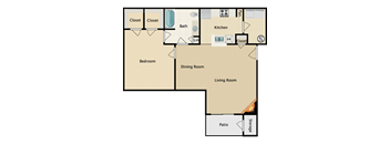1 bedroom, 1 bathroom at Stonebriar Woods Apartments, Kansas, 66213