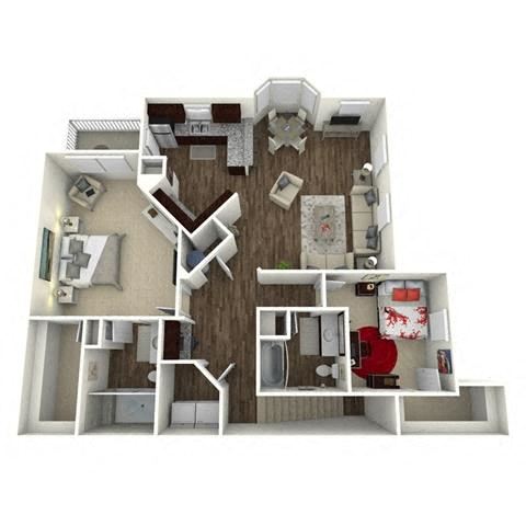 2 bedroom, 2 bathroom, garage