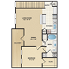 1 bedroom, 1 bathroom