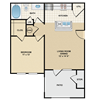 1 bedroom, 1 bathroom