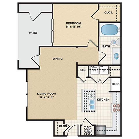1 bedroom, 1 bathroom  at Stonepost Ranch, Overland Park, 66221