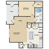1 bedroom, 1 bathroom