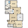 2 bedroom, 2 bathroom