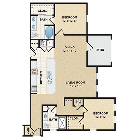 2 bedroom, 2 bathroom  at Stonepost Ranch, Overland Park, 66221