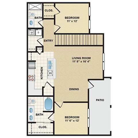 2 bedroom, 2 bathroom  at Stonepost Ranch, Overland Park, KS