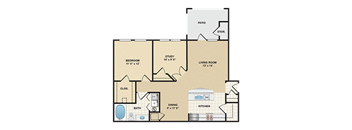 1 bedroom, 1 bathroom  at Stonepost Ranch, Overland Park, KS, 66221