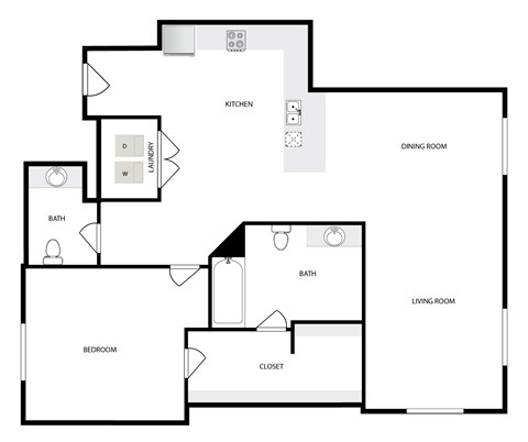 1 BED 1 BATH at Mirabelle Luxury Apartments, Kansas City, Missouri