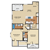 2 bedroom, 2 bathroom
