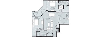 2 bedroom, 2 bathroom