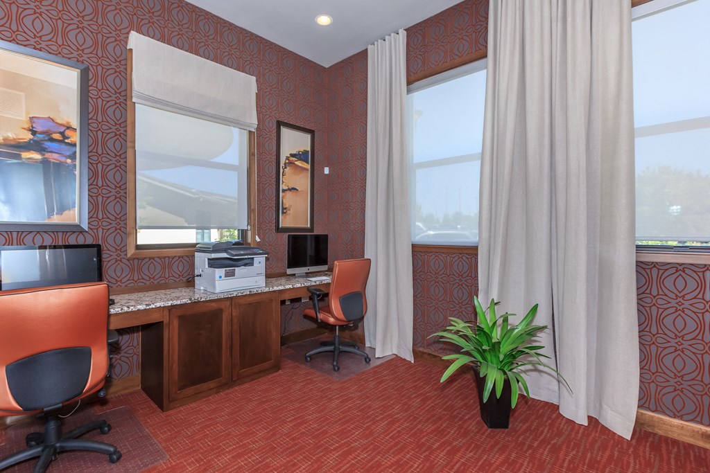 clubhouse business center  at Prairie Creek Apartments & Townhomes, Kansas, 66219