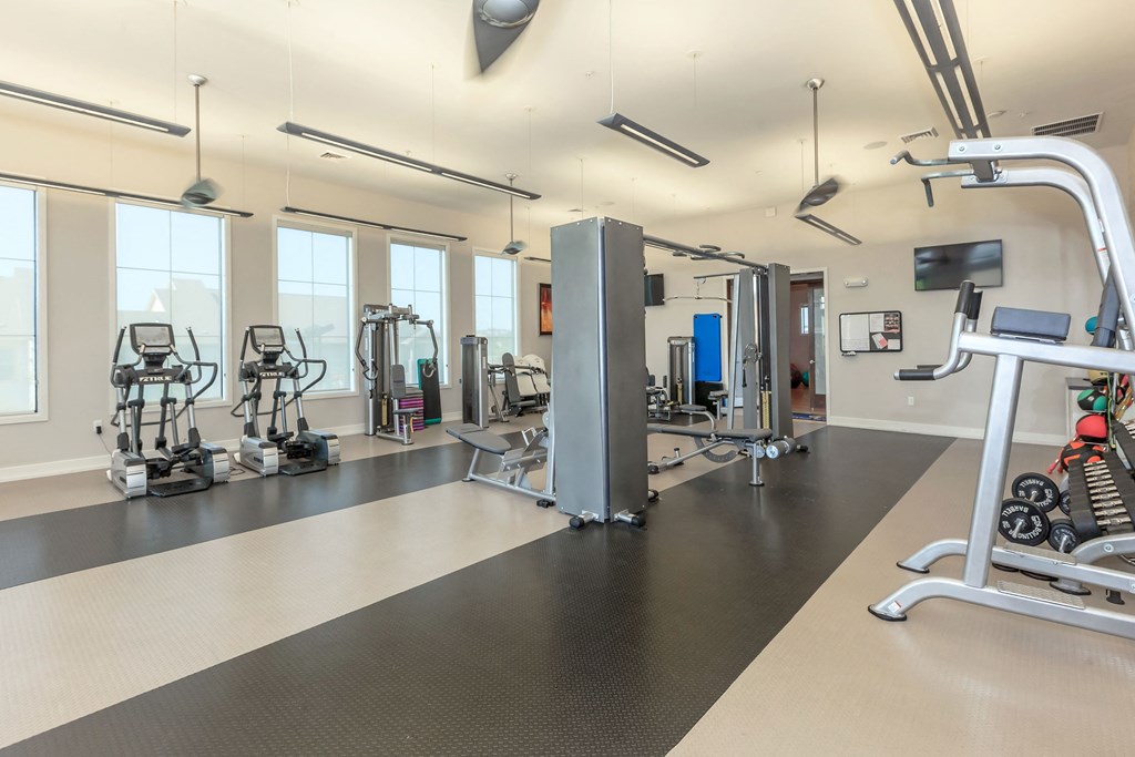 clubhouse fitness center  at Prairie Creek Apartments & Townhomes, Lenexa, Kansas