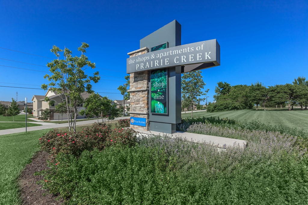 Prairie Creek Outside Signage in Lenexa  at Prairie Creek Apartments & Townhomes, Kansas