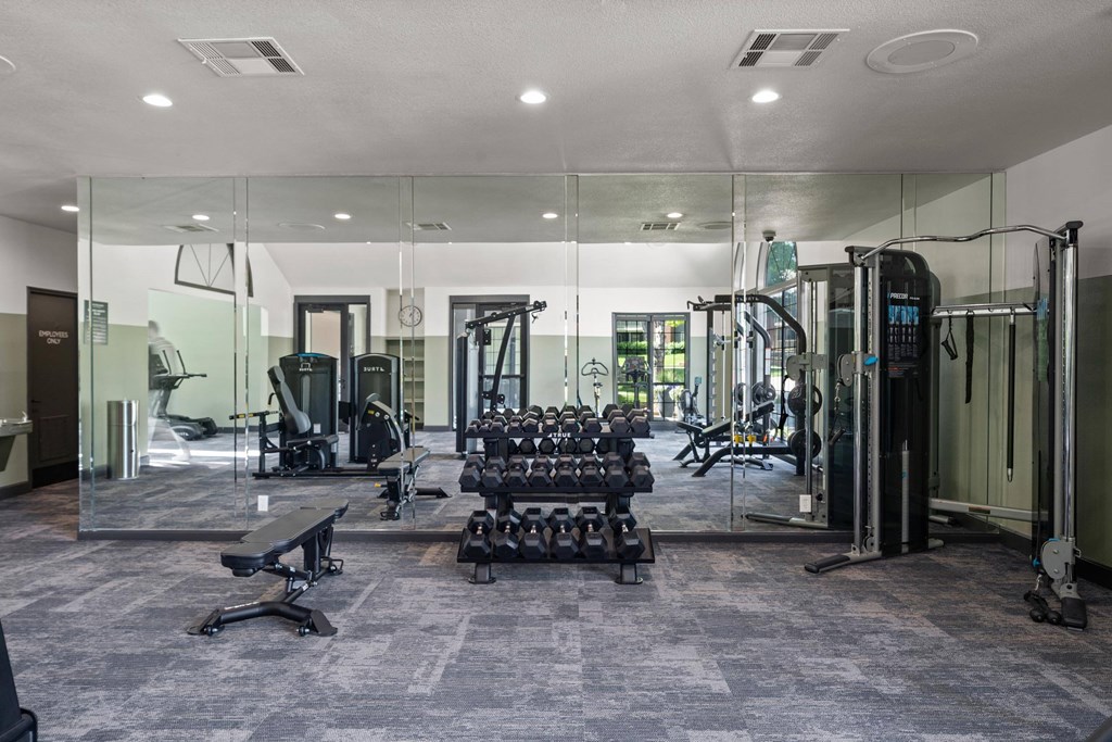 Gym at Highland Park Apartment Homes, Overland Park, KS
