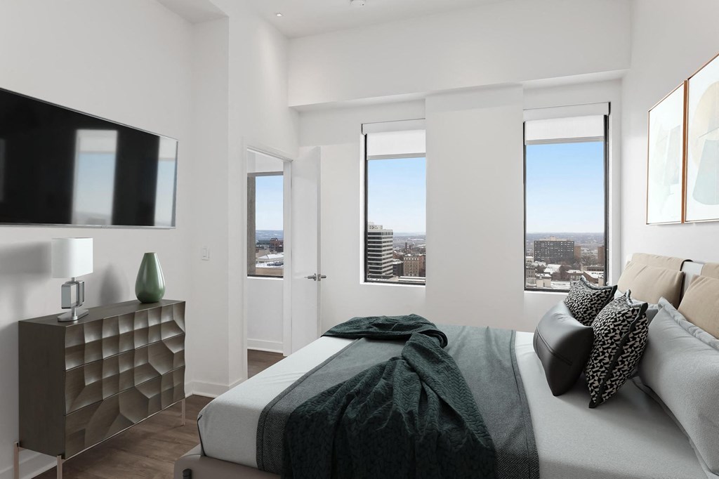 One bedroom Kitchen at Sky On Main Apartments, Missouri City