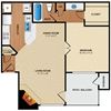A1 Floor Plan: 1 bedroom, 1 bathroom